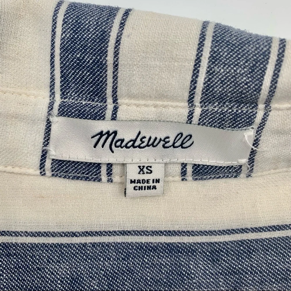 Madewell Striped Linen Blend Shirt Dress - Picture 6 of 15